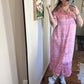 long shirt dress pink colorful pattern