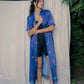 silk shirt dress blue